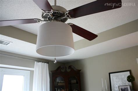Crazy Wonderful Adding A Drum Shade To A Ceiling Fan Diy Home Decor