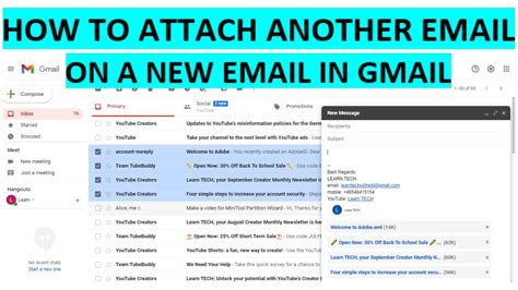 How To Attach An Email In Gmail Youtube