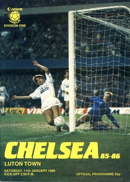 The questions will not go away as chelsea were expected to win this one. Chelsea 1 Luton Town 0 in Jan 1986 at Stamford Bridge. The ...