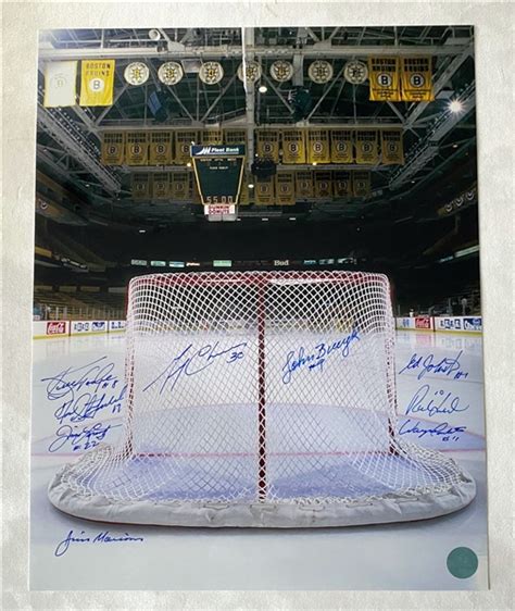 Lot Detail Boston Bruins Legends Signed Boston Garden 11x14 Photo By 9