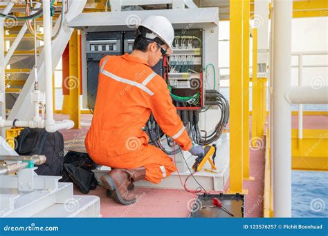 Electrical And Instrument Technician Maintenance Electric System At Oil