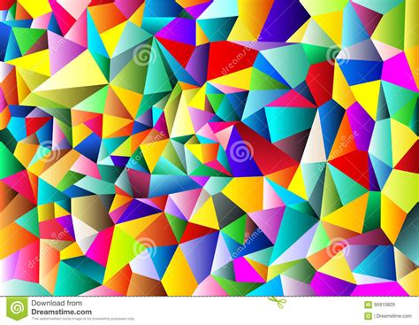 Abstract Geometric Backgrounds Full Color Polygonal Template Design