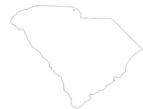 South Carolina State Outline Map Free Download