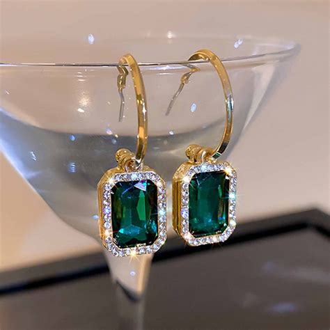 Luxury Exquisite Emerald Earrings Atperrys Healing Crystals