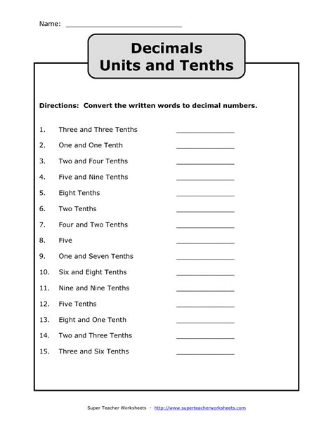 Writing Decimals In Expanded Form Worksheets