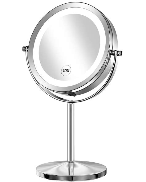 Buy Gospire1x10x Magnifying Lighted Makeup Mirror Double Sided Round Mirror Standing 360 Degree