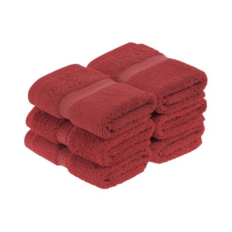 Superior Hymnia Egyptian Cotton Face Towel Set Red