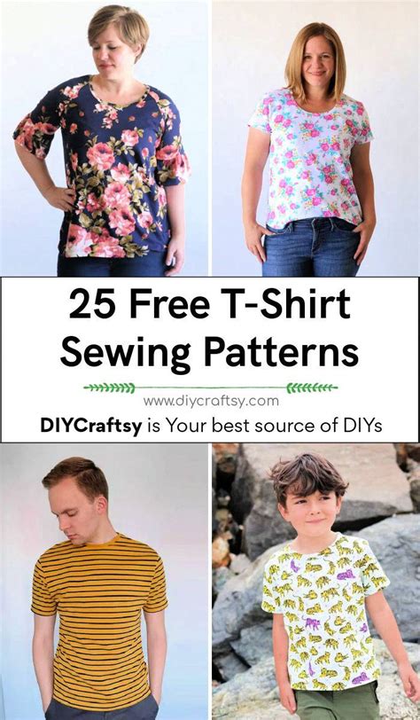 25 Free T Shirt Patterns You Can Print And Sew