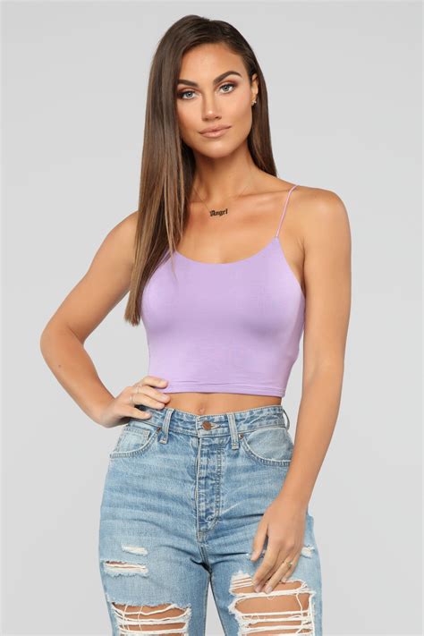 Kiki Cropped Top Light Purple Crop Top Outfits Purple Top Outfit