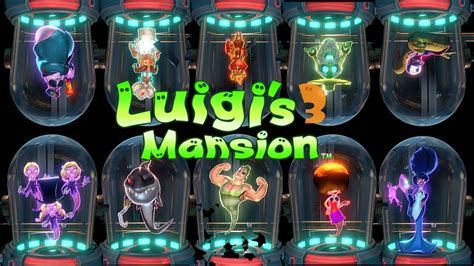 Luigis Mansion 3 All Boss Ghosts Displayed In The Lab Youtube