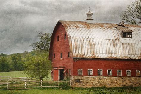 Art And Collectibles Color Rustic Barns Farmhouse Picture Wall Art