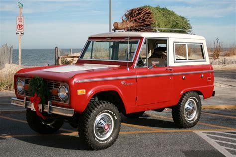 Bright Red Classic Uncut Ford Bronco Perfect For Christmas Tree