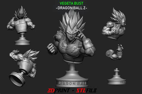 Maybe you would like to learn more about one of these? 3D Printed Vegeta Bust - Dragon Ball Z by Bstar3Dprint | Pinshape
