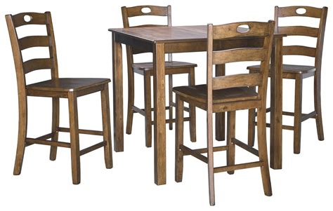 The Maysville Black Square Counter Table Set Set Of 5 Available At