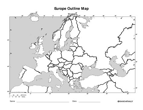 Countries of europe without outlines quiz. 6 Best Images of Europe Physical Outline Maps Printable ...