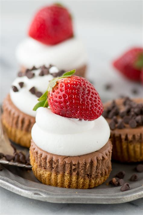 Either way, death by chocolate is always the best of the best. Mini Chocolate Cheesecakes | The First Year
