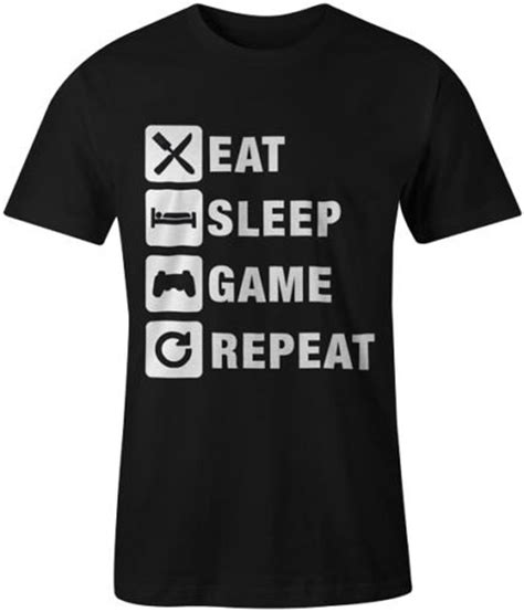 Eat Sleep Game Repeat T Shirt Etsy Uk