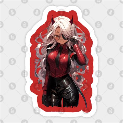 Devilish Anime Girl In Latex Devilish Anime Girl In Latex Sticker