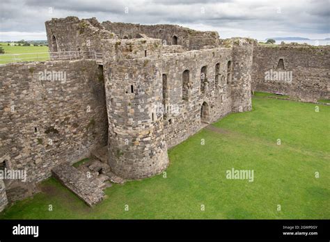 Anglesey Wales Beaumaris Castle Built By Edward I In 1295 View Of