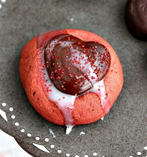 Red Velvet Thumbprint Cookies By Biggreenhouse Quick And Easy Recipe