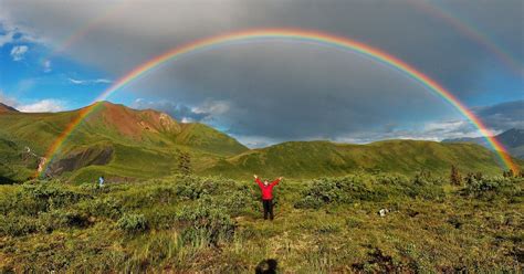 People Enjoy Natural Double Rainbows Hd Wallpapers