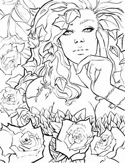 Ivy Poison Coloring Pages Deviantart Adult Colouring