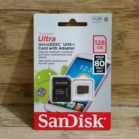 Jual Memory Card Micro Sd Sandisk Ultra 128gb 128 Gb Class 10 80mb Uhs