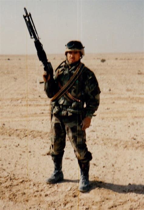 My Dad With His M60 In The 1990 1991 Gulf War