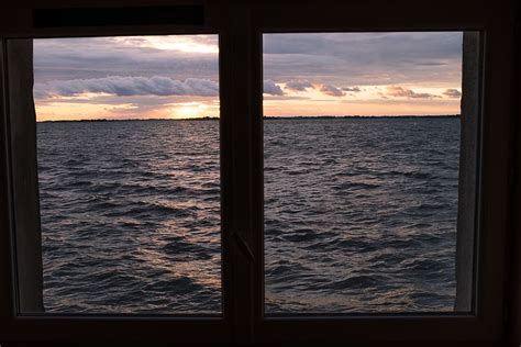 Hd Wallpaper Window Window View Ocean Beach House Sunset Sky Sea