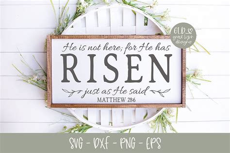 Authoritative information about the hymn text he is risen, he is not here, with lyrics. He Is Not Here For He Has Risen - Scripture SVG (216611 ...