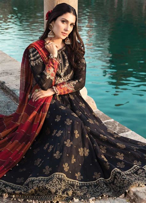 Maria B Embroidered Jacquard Suits Unstitched 3 Piece Mb21l 4 B