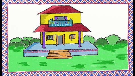 How To Draw A House Clip Art Doodle Drawings House Drawing For Kids