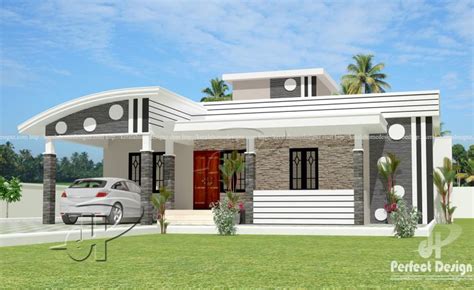 1152 Sq Ft Modern Single Floor Home Kerala Home Design