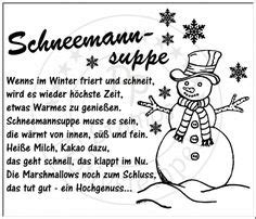 Schneemannsuppe text zum ausdrucken : Schneemannsuppe (= heiße Trinkschokolade) - Rezept und ...
