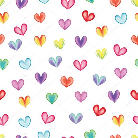 Rainbow Hearts Seamless Pattern — Stock Photo ©
