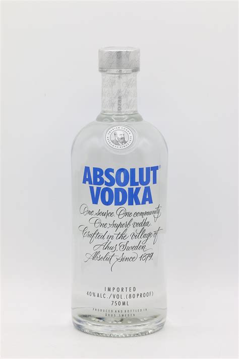 Absolut Vodka 750ml Wachusett Wine And Spirits