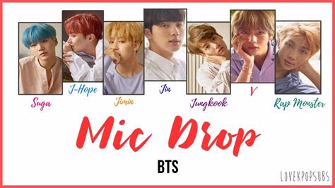 Too many that i can't even count 'em 33. BTS - Mic Drop [COLOR CODED LYRICS English subs ...