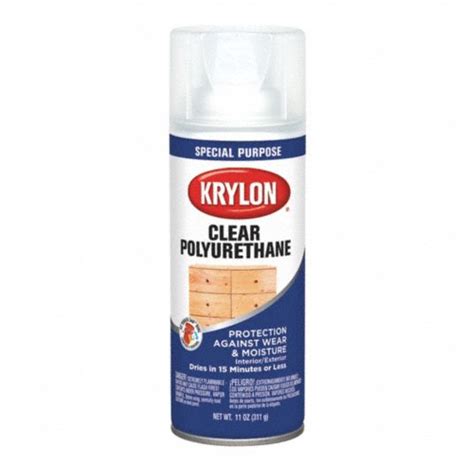 Krylon Industrial Polyurethane Polyurethane Spray In Gloss Clear For