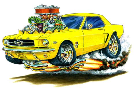 1964 Ford Mustang Muscle Car Art Print New Ebay