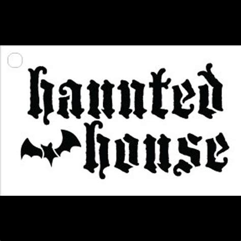 Haunted House Stencil Batty Select Size Stcl659 By Etsy Word