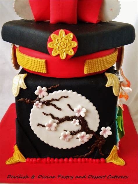 japanese themed 40th bday cake