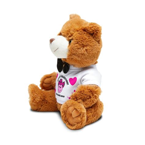 Personalized Valentines Teddy Bear With T Shirt Custom Name Teddy Bear Valentine T Etsy