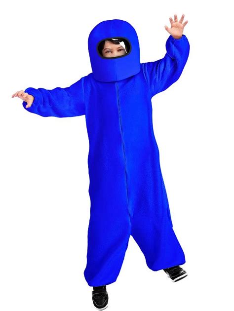 Among Us Impostor Blue Astronaut Kids Costume