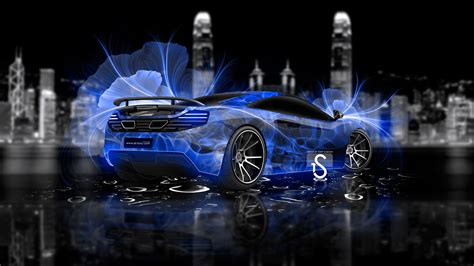 Perfect screen background display for desktop, iphone, pc. McLaren MP4-12C Abstract Flowers 2013 | el Tony