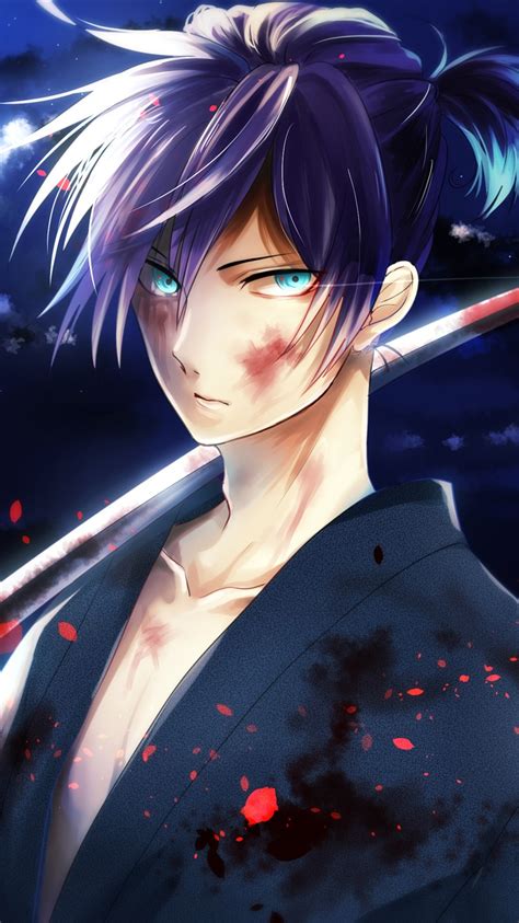 Anime Boy Sword Blood Iphone X 876543gs Wallpaper