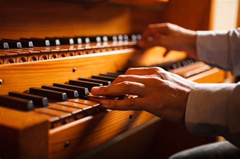 Man Playing A Church Organ Stock Photo Download Image Now Istock