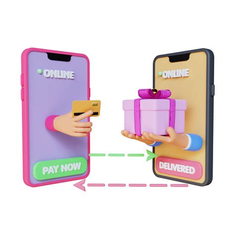 3d render hand out from phone pay online 11858568 PNG