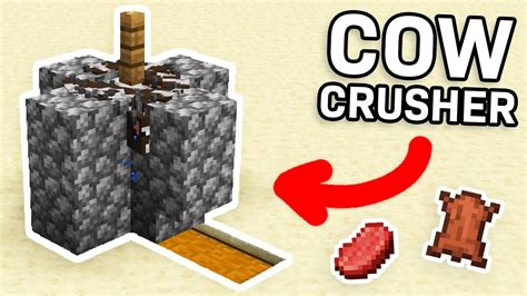 How To Make Compact Cow Farm In Minecraft Youtube