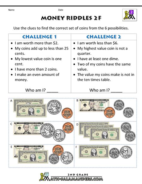 How much money did the owner lose? Money Math Worksheets - Money Riddles