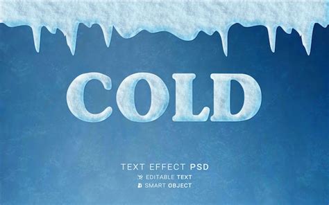 Cold Text Effect Psd 80 High Quality Free Psd Templates For Download